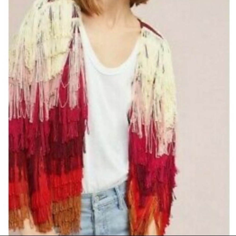 Anthropologie Vanessa Virginia Fringe Jacket